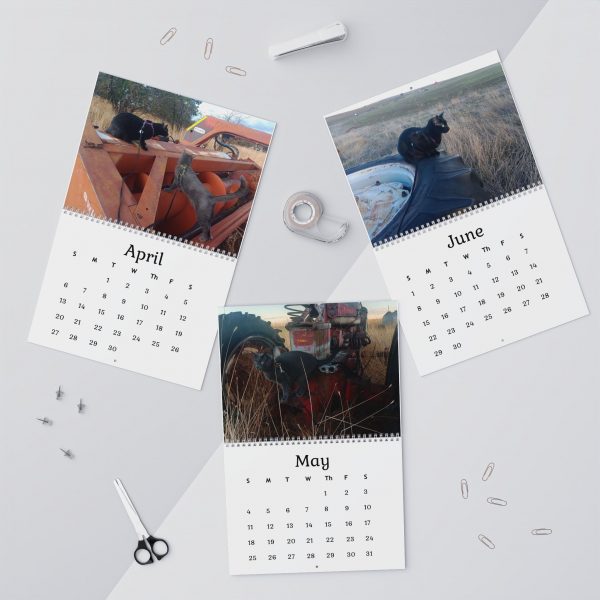 Tractor Cats 2025 12-Month Wall Calendars, 11x8.5 in & 14x11.5 in - Image 4