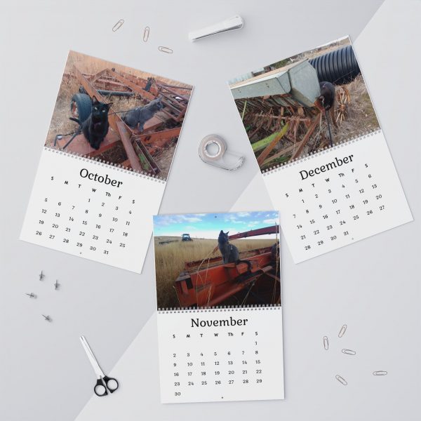 Tractor Cats 2025 12-Month Wall Calendars, 11x8.5 in & 14x11.5 in - Image 5