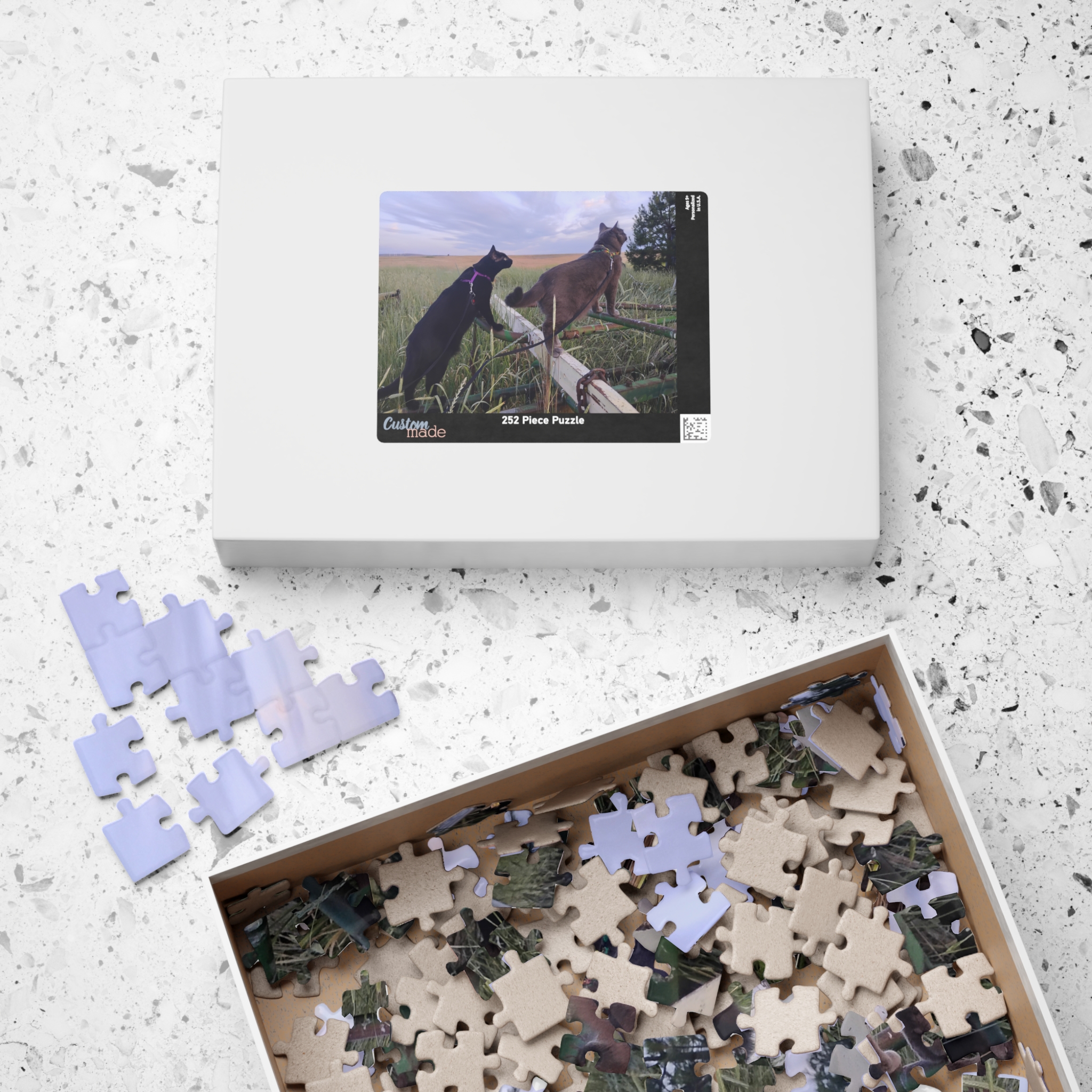 Tractor Cats on Hay Rake 2026 Puzzle (252, 520, 1014-piece) - Image 4