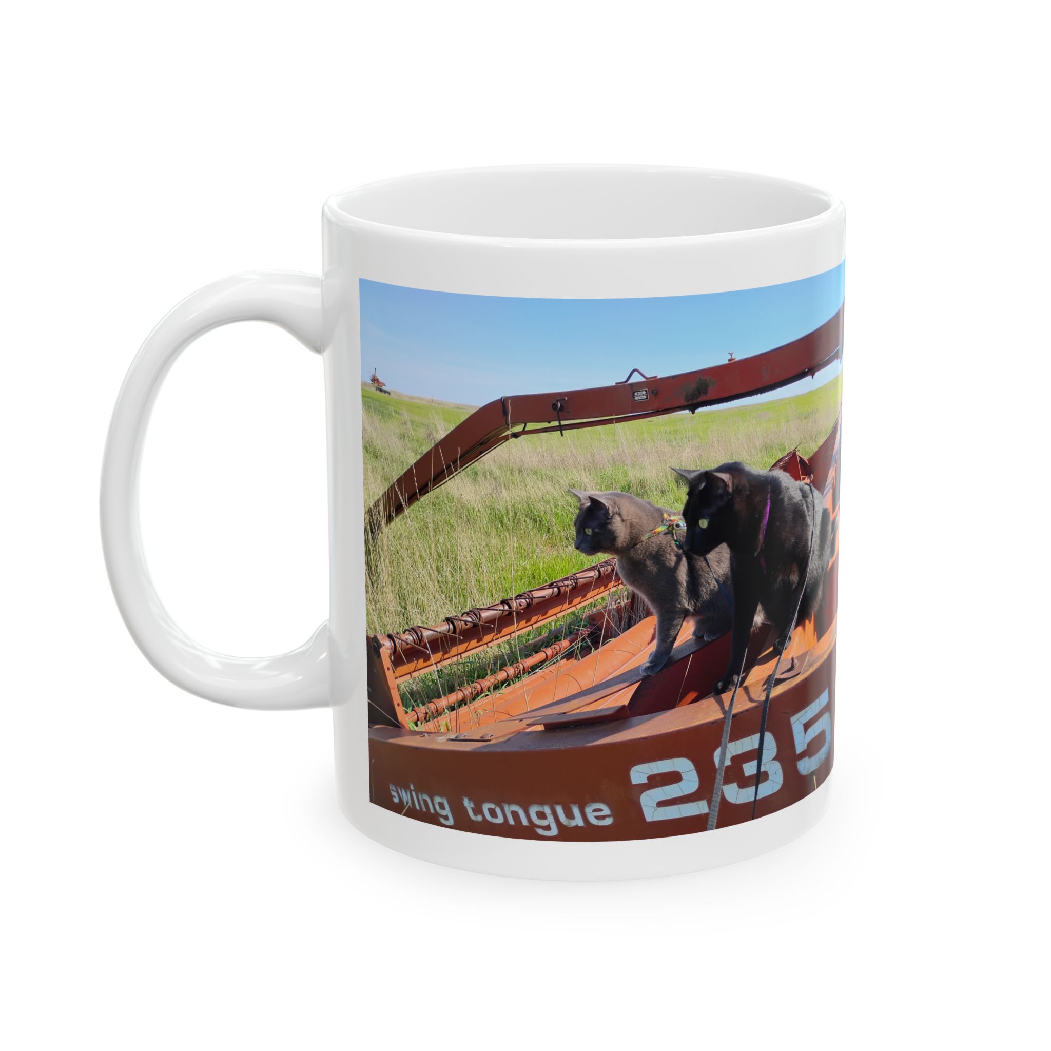 Tractor Cats on Swather 2026 Ceramic Mug 11oz or 15oz - Image 3